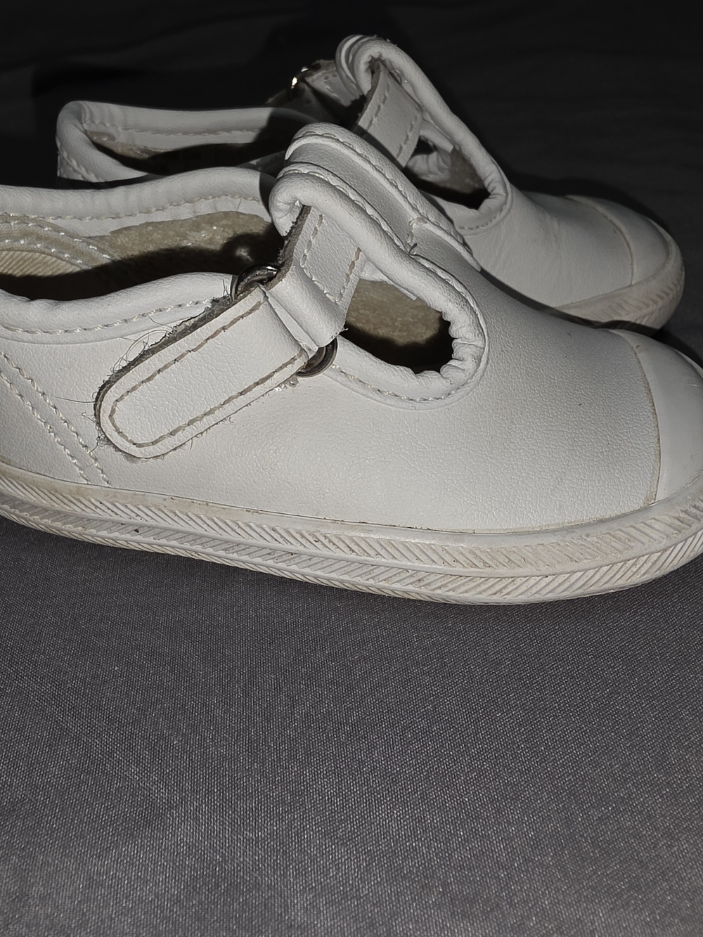 Classic White Kids Mary Jane Sneakers - Comfortable Everyday Shoe
